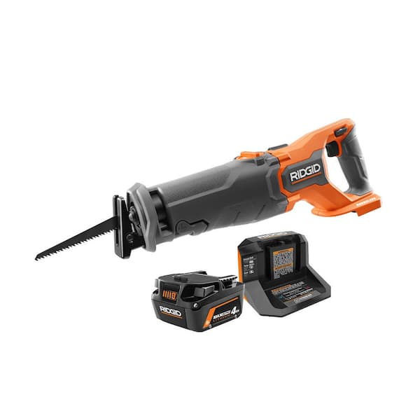RIDGID 18V Brushless Cordless Reciprocating Saw Kit with (1) 4.0 Ah Battery and Charger