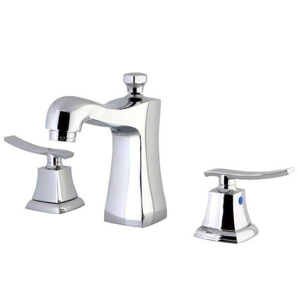 Kingston Brass Euro 8 in. Widespread 2-Handle High-Arc Bathroom Faucet in Chrome