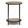 Simpli Home Jenna Industrial 18 in. Wide Metal Round Accent Side Table ...