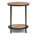 Simpli Home Jenna Industrial 18 in. Wide Metal Round Accent Side Table ...