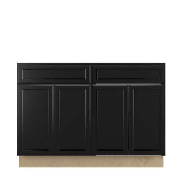 Belle Haven Recessed 48 in. W x 34.5 in. H x 24 in. D in Driftwood Plywood Assembled Base Cabinet