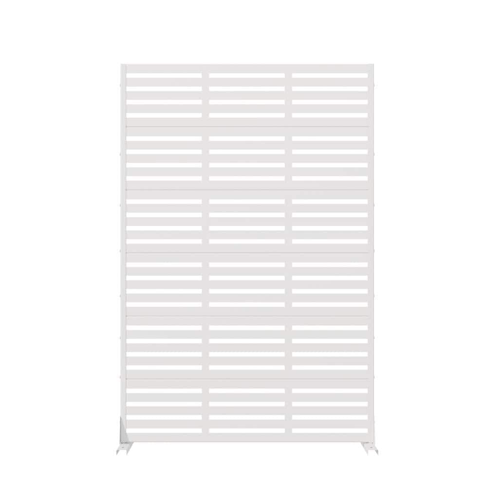 72 in. H x 47 in. W Outdoor White Galvanized Steel Decorative Garden Fence Privacy Screen price history on PriceWatchPro