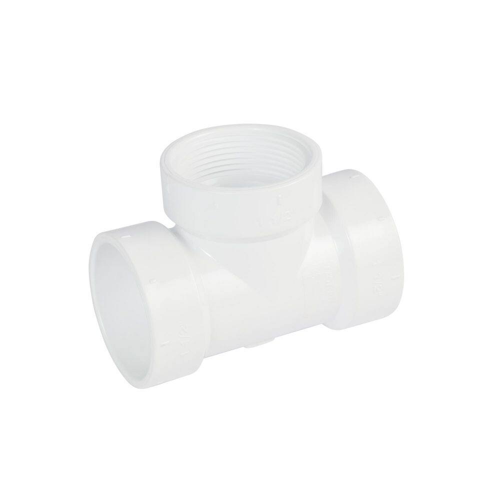 2 in. Rigid PVC DWV Flush Cleanout Tee, Hub x Hub x FPT White Drain, Waste & Vent Fitting with Cleanout Access, (20 Pk) price history on PriceWatchPro