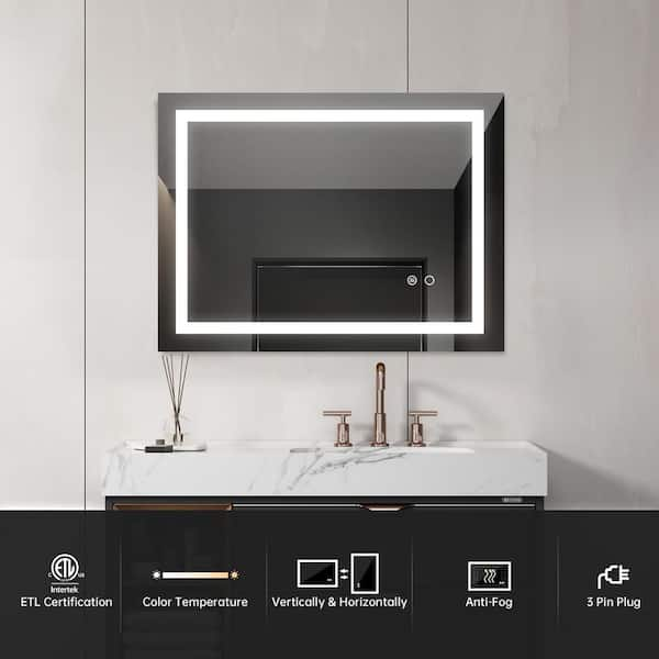 casainc frameless led bathroom mirror