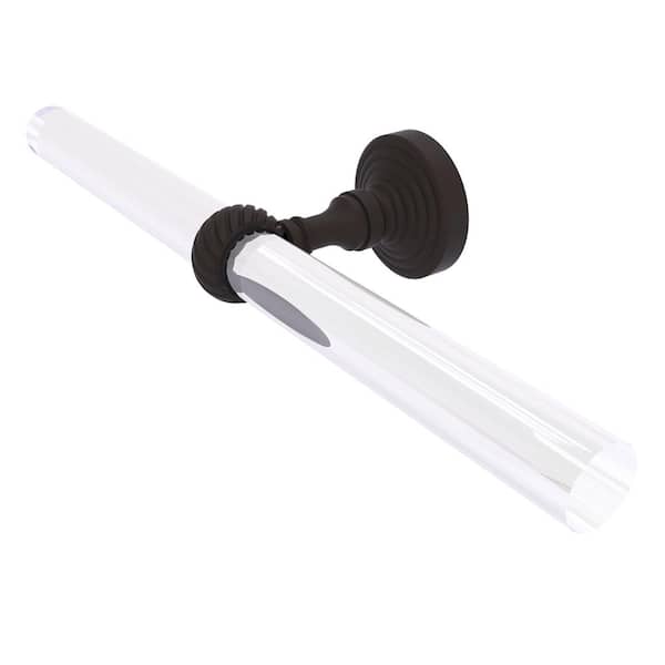 Allied Brass Pacific Grove Collection 13 in. Wall Mounted 2 Arm Guest Towel Holder with Twisted Accents in Oil Rubbed Bronze