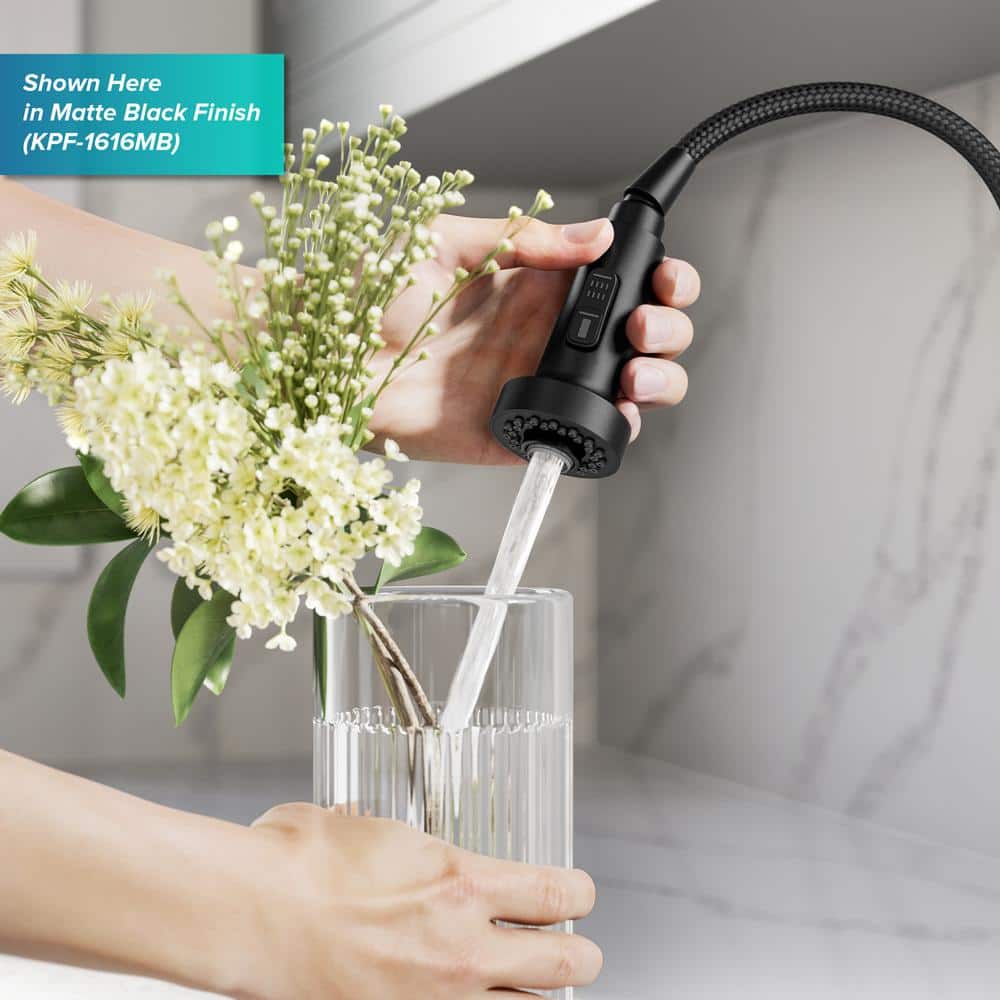 Stainless Steel Single Handle Pull Down Kitchen Faucet with Spray