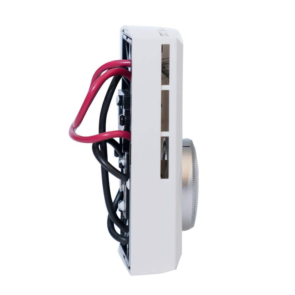 White Double Pole Mechanical Wall Thermostat for Electric Heaters