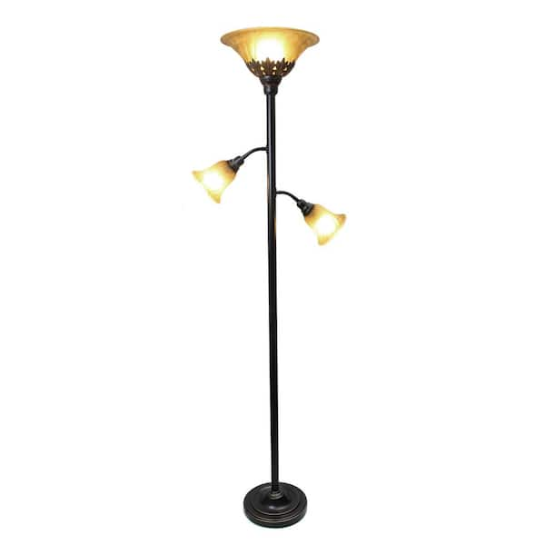 Floor lamp with hot sale 2 reading lights