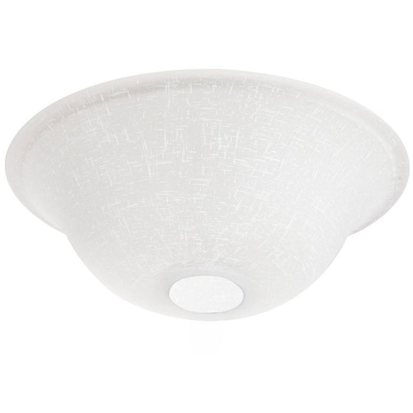 13 in. White Linen Globe Replacement, Glass Bowl Upgrade for Hunter / Hampton Bay / Harbor Breeze Ceiling Fans