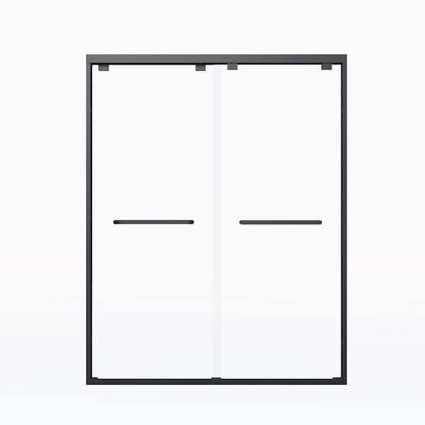 60 in. L x 32 in. W x 76 in. H Alcove Shower Kit with Sliding Framed Shower Door and Shower Pan