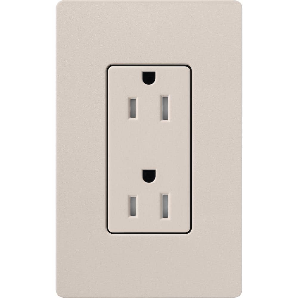 Taupe Tamper-Resistant Duplex Receptacle with Wall Plate