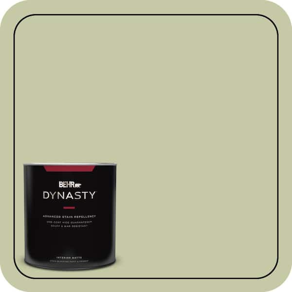 BEHR DYNASTY 1 qt. #M350-3 Sap Green One-Coat Hide Matte Interior Stain-Blocking Paint and Primer