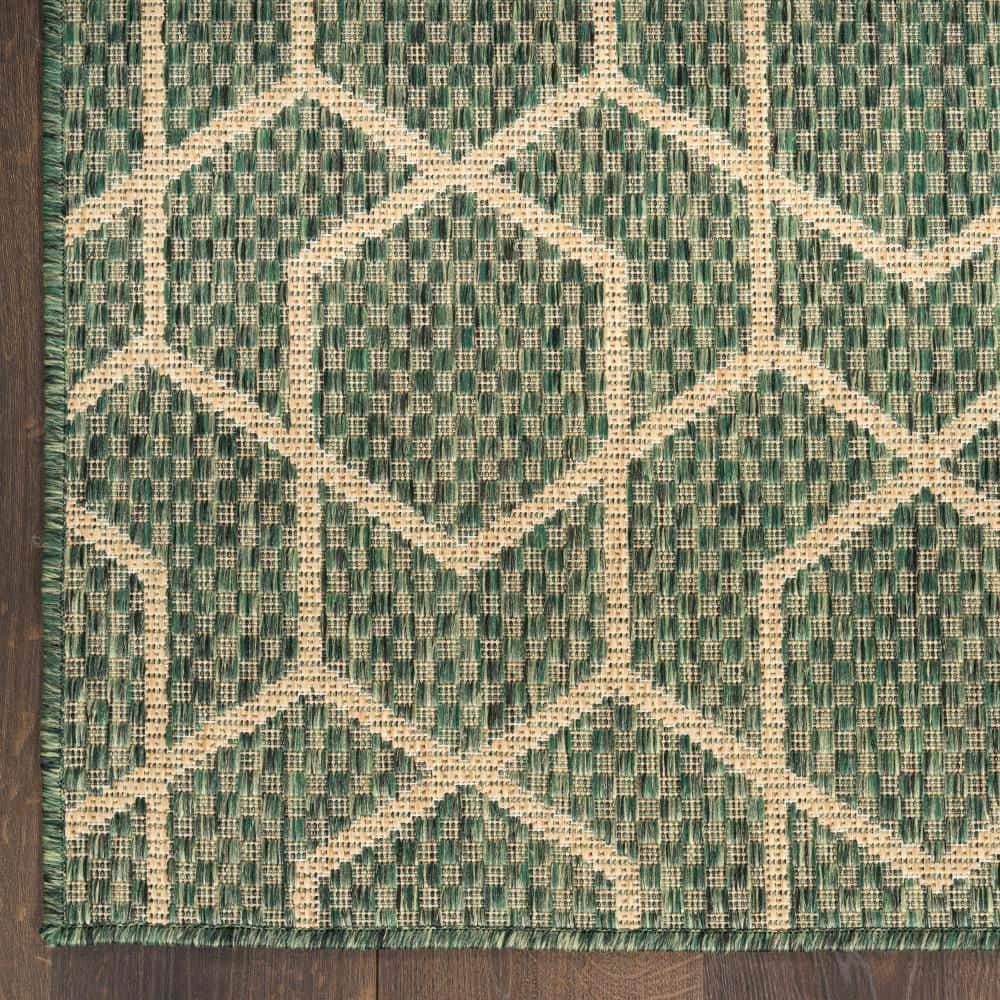 Horizon Green Geometric Flat Woven Indoor/Outdoor Rug 3' x 5'