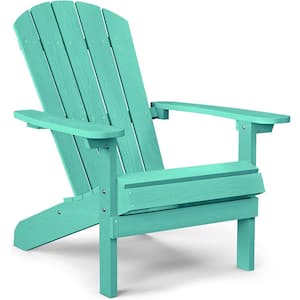 Classic Apple Green Plastic Outdoor Patio Adirondack Chair