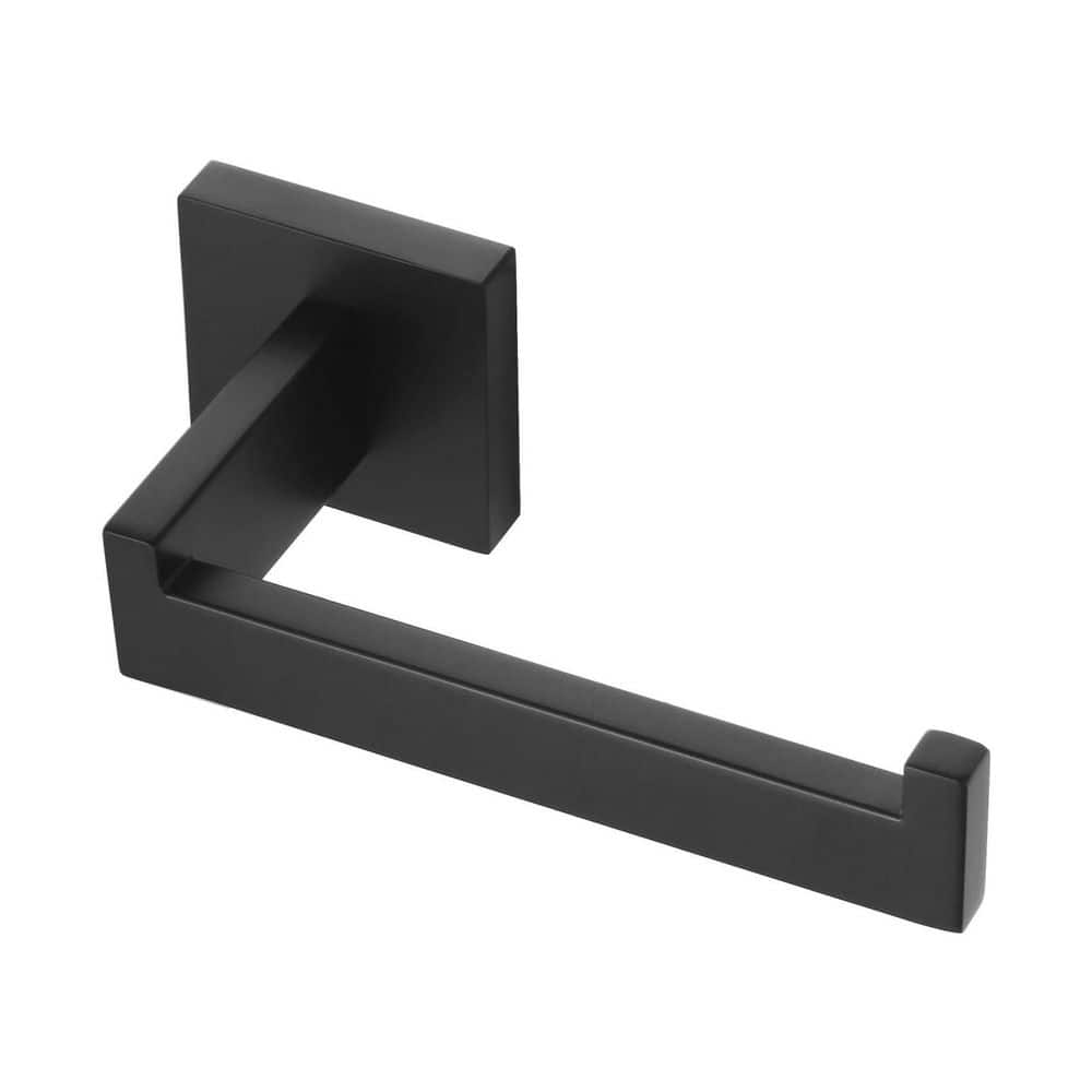 Matte Black Wall-Mounted Toilet Paper Holder in SUS304 Stainless Steel 5.9 x 4.3 in Holders Bathroom price history on PriceWatchPro