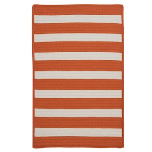 Baxter Tangerine  Doormat 2 ft. x 4 ft. Square Braided Area Rug