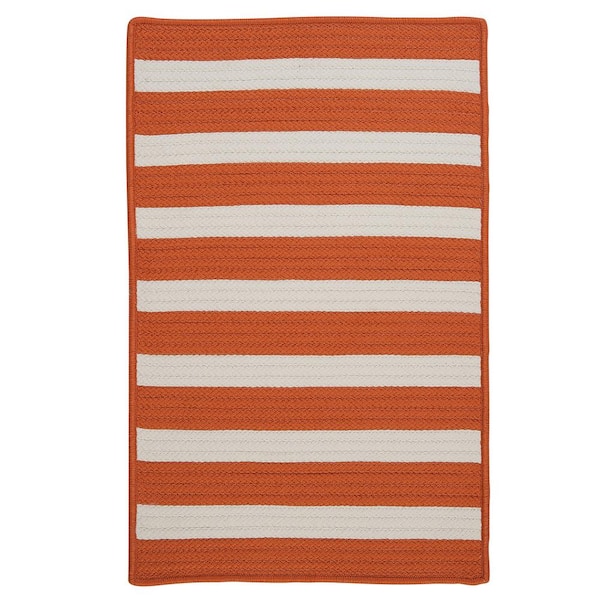 Home Decorators Collection Baxter Tangerine 12 ft. x 15 ft. Braided Indoor/Outdoor Patio Area Rug