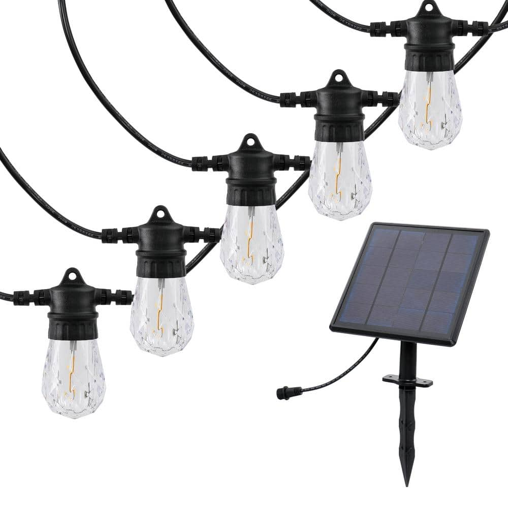 Westinghouse Solar Powered Outdoor String Light Set  Vintage Warm White Light 15-Bulb 36-ft