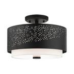 Noria 3 Light Black Semi Flush Mount