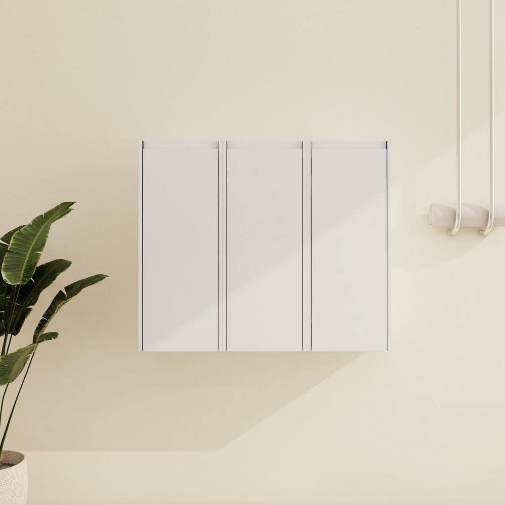 35.43 in. W x 9.81 in. D x 29.5 in. H Bathroom Storage Wall Cabinet in Whit