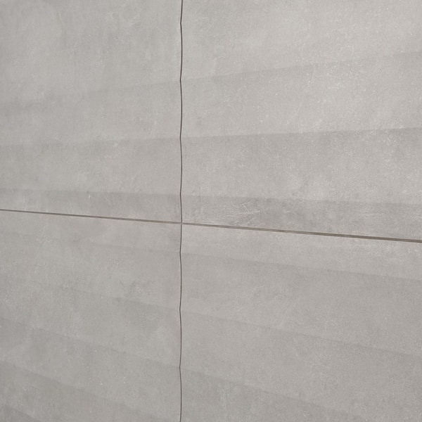 Ivy Hill Tile Auracreto Waves Taupe Gray 23.62 in. x 47.24 in. 3D Ivy Hill Tile Auracreto Waves Taupe Gray 23.62 in. x 47.24 in. 3D