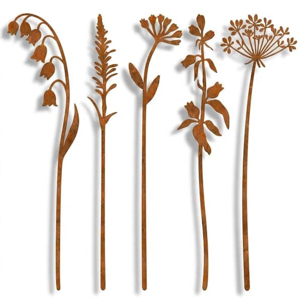 Bronze Metal Flower Decorative Stake