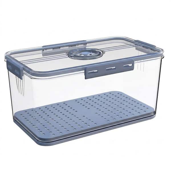 Airtight Bread Box for Kitchen Counter with Time Recording Lid, Bread Storage Container for Toast and Bagels, Grey
