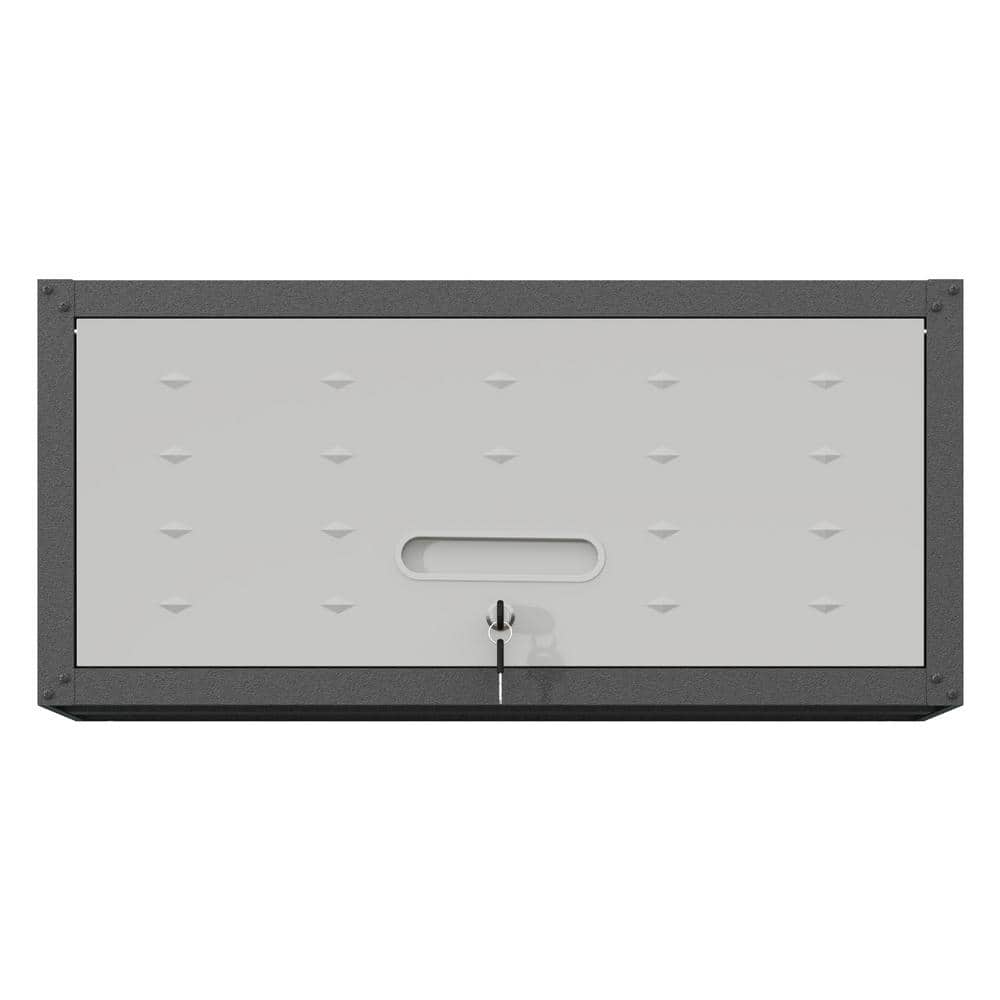 29.5 in. W x 11.8 in. D x 13.6 in. H Metal Bathroom Storage Wall Cabinet Locking Garage Storage Cabinet in Black/Gray price history on PriceWatchPro