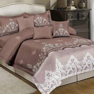 2-Pieces Coffee 100% Microfiber Polyester Twin Comforter Set with 1-Pillow Shams