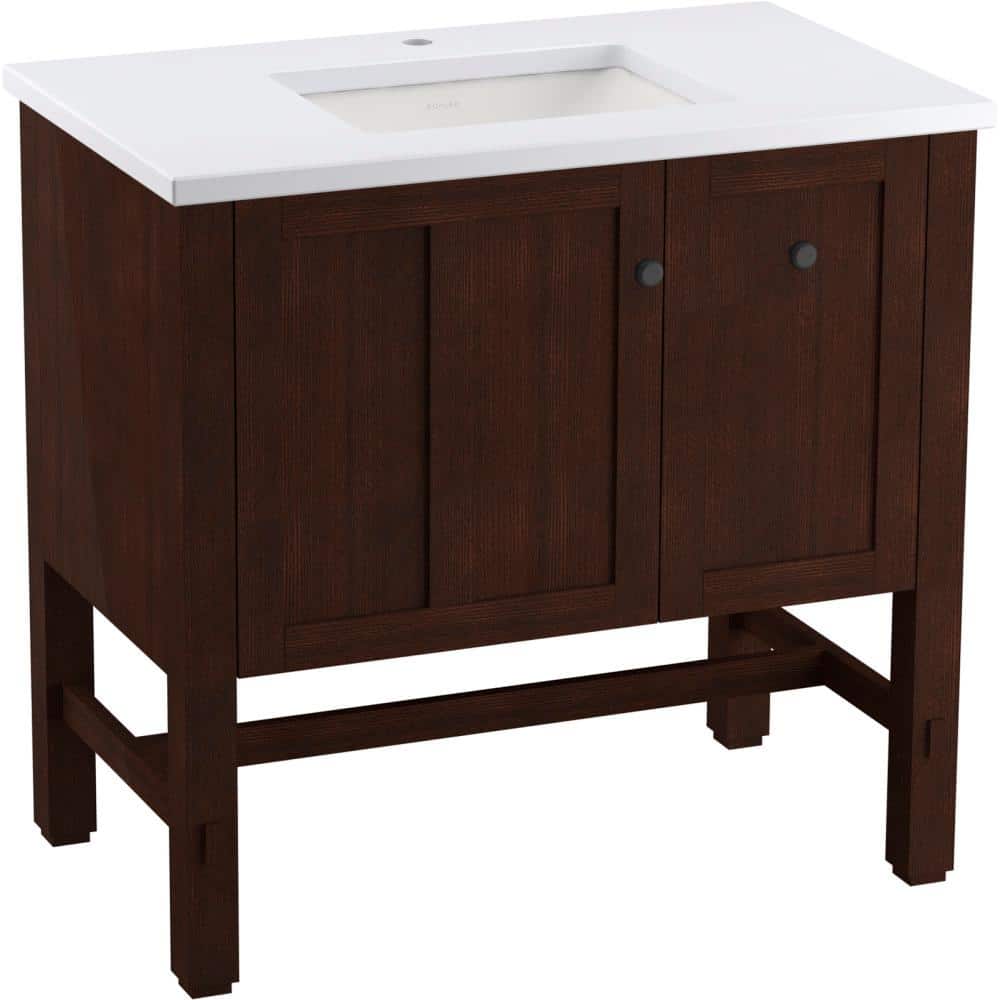 KOHLER Tresham 36 in. W x 22 in. D x 35 in. H Single Sink Freestanding