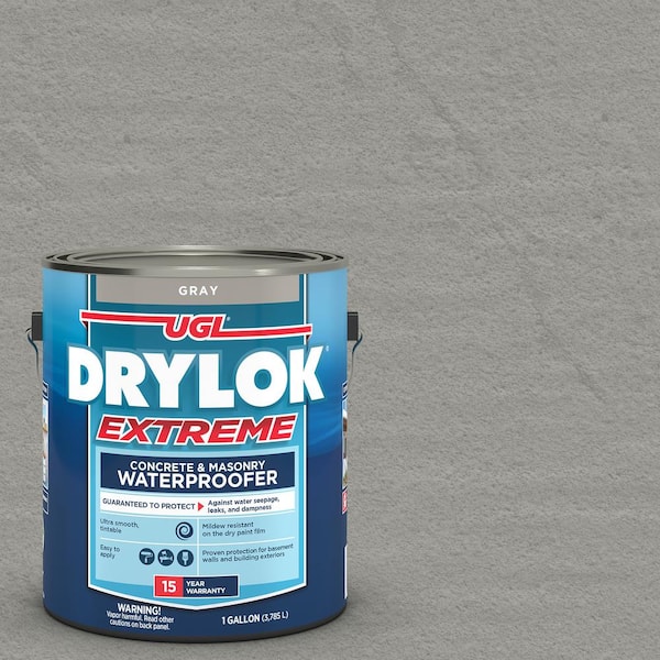 DRYLOK Extreme 1 gal. 219 Gray Flat Latex Interior/Exterior Concrete Sealer Basement and Masonry Waterproofer