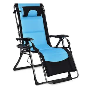 Folding Zero Gravity Chair Oversized Lounge Chair Recliner with Cup Holder