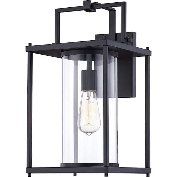 Quoizel Garrett 1-Light Black Outdoor Wall Lantern Sconce