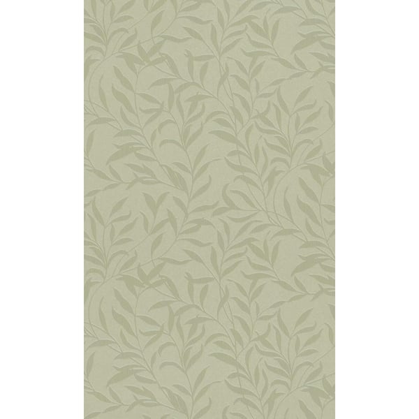 Walls Republic Green Engraved Floral Leaves Printed Non-Woven Paper Non-Pasted Textured Wallpaper 57 sq. ft.