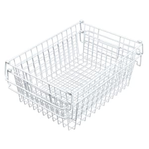 Set of 3 Storage Bins - Basket Set for Toy, Kitchen, Closet, and Bathroom Storage -Shelf Organizers (White)
