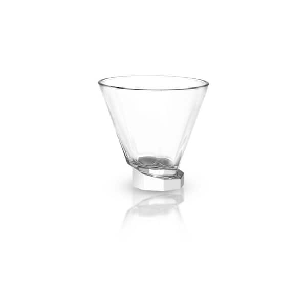JoyJolt Aqua Vitae 8.1 oz. Off Base Octagon Martini Glasses (Set
