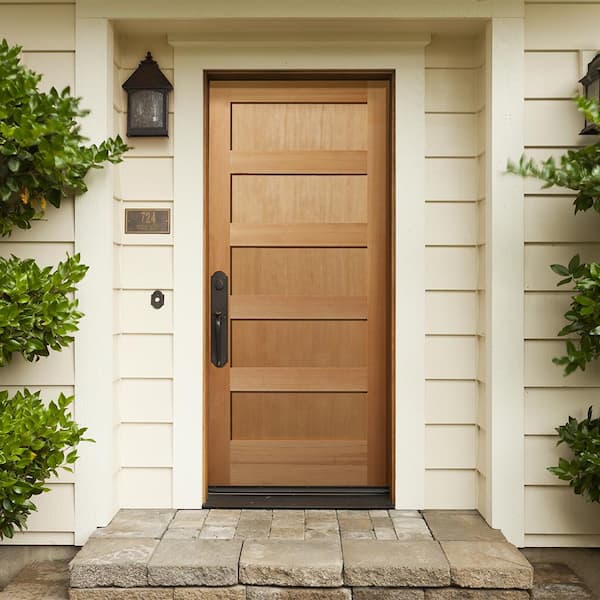 Builders Choice 32 in. x 80 in. 5 Panel Shaker Left-Hand/Inswing