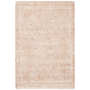 Abstract Ivory/Rust 2 ft. x 3 ft. Geometric Area Rug
