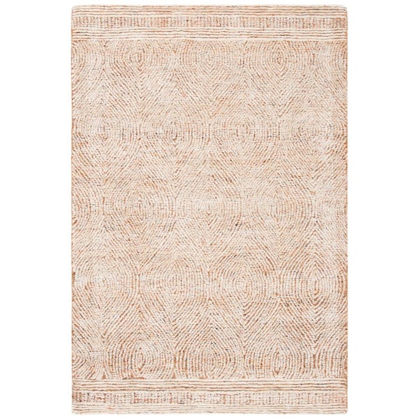 SAFAVIEH Abstract Ivory/Rust Doormat 3 ft. x 5 ft. Geometric Area Rug