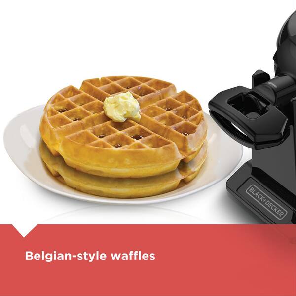 Black Decker 2 Waffle Black Flip Belgian Waffle Maker Wmd0b The Home Depot