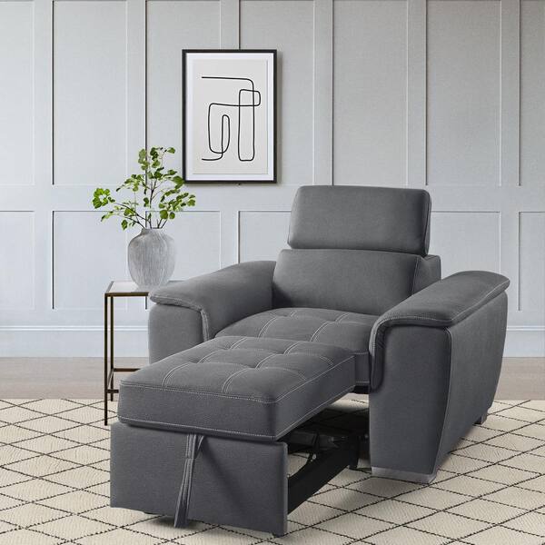 gray microfiber chair