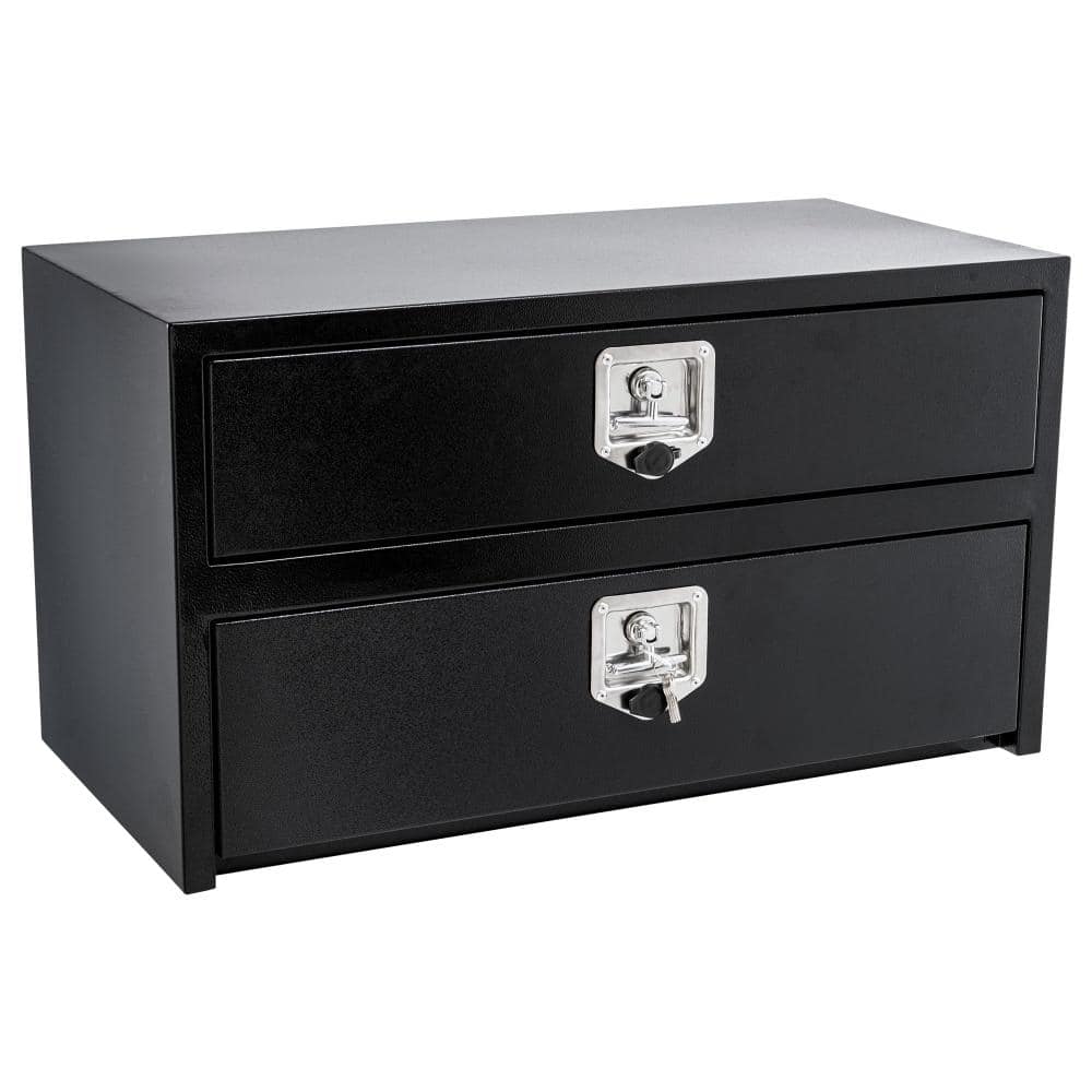 Black Steel Underbody Tool Box with Drawer 36x18x20 Inch Heavy Duty for RV Pickup Storage price history on PriceWatchPro