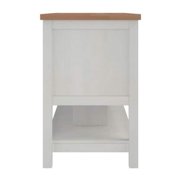 Walker Edison Furniture Company Modern Free-Standing White Wood 52