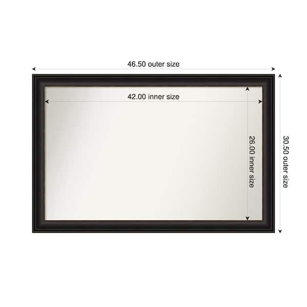 Amanti Art Trio Oil Rubbed Bronze 46.5 in. x 30.5 in. Custom Non-Beveled Recycled Polystyrene Framed Bathroom Vanity Wall Mirror