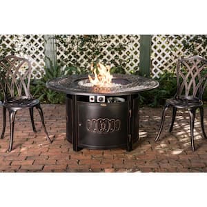 Dynasty 44 in. x 24 in. Round Aluminum LPG Fire Pit