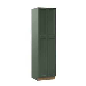 Designer Series Melvern 24 in. W 24 in. D 90 in. H Assembled Shaker Pantry Kitchen Cabinet in Forest