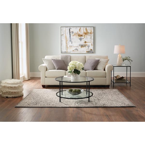 Skyline Gray 6 ft. x 9 ft. Floral Area Rug