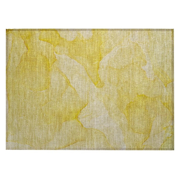 Addison Rugs Chantille ACN509 Gold 1 ft. 8 in. x 2 ft. 6 in. Machine Washable Indoor/Outdoor Geometric Area Rug