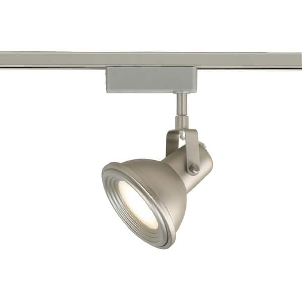 Commercial Electric LED Brushed Nickel Restoration Style Linear Track Lighting Head