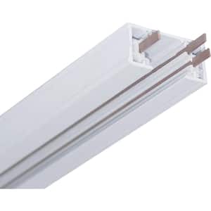 8 ft. White Linear Track Lighting Section/1-Circuit 1-Neutral 120-Volt Track System